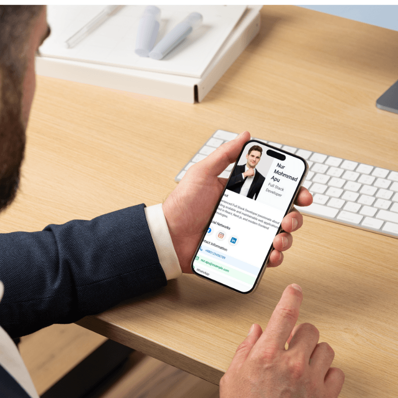 Tap, Share & Save - step of Smart NFC business card process
